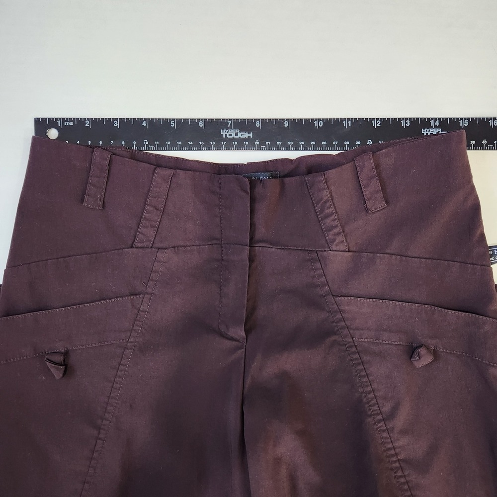 ART Ateliers Rare Toggery Womens Wide Leg Pant Brown Made in Italy IT Size XL/12 - Picture 6 of 12
